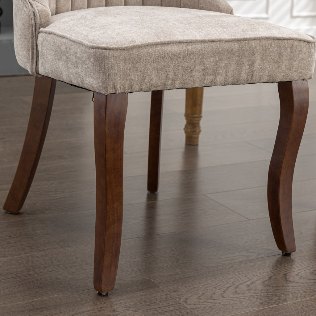 Rayon Cloth Flocking Linen Dining Chairs Channel Kitchen Dinner Chair