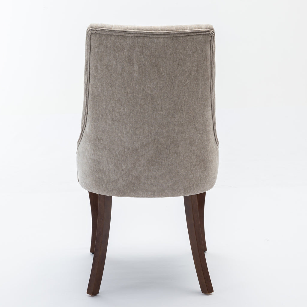 Rayon Cloth Flocking Linen Dining Chairs Channel Kitchen Dinner Chair