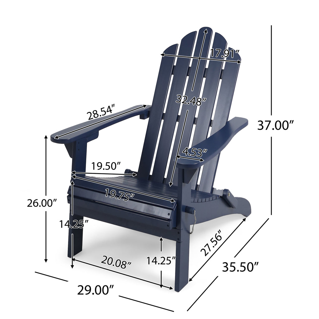 Navy Blue HOLLYWOOD FOLDABLE ADIRONDACK CHAIR