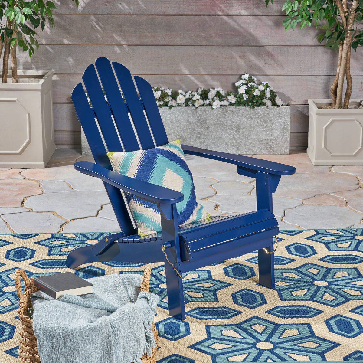 Navy Blue HOLLYWOOD FOLDABLE ADIRONDACK CHAIR