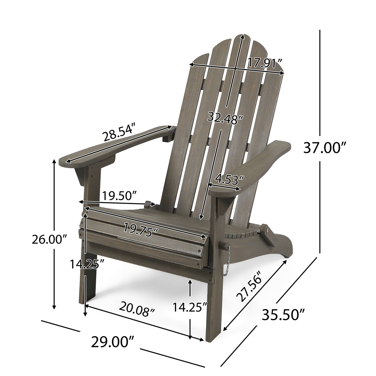 HOLLYWOOD FOLDABLE ADIRONDACK CHAIR