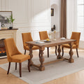 Upholstered Accent Chair for Dining Room with Curved Solid Wood Legs,Set of 2