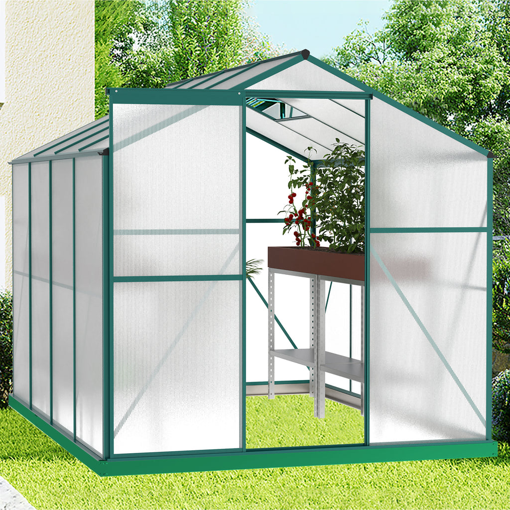 6'x 8' Heavy Duty Walk-in Plant Garden Greenhouse for Backyard/Outdoor