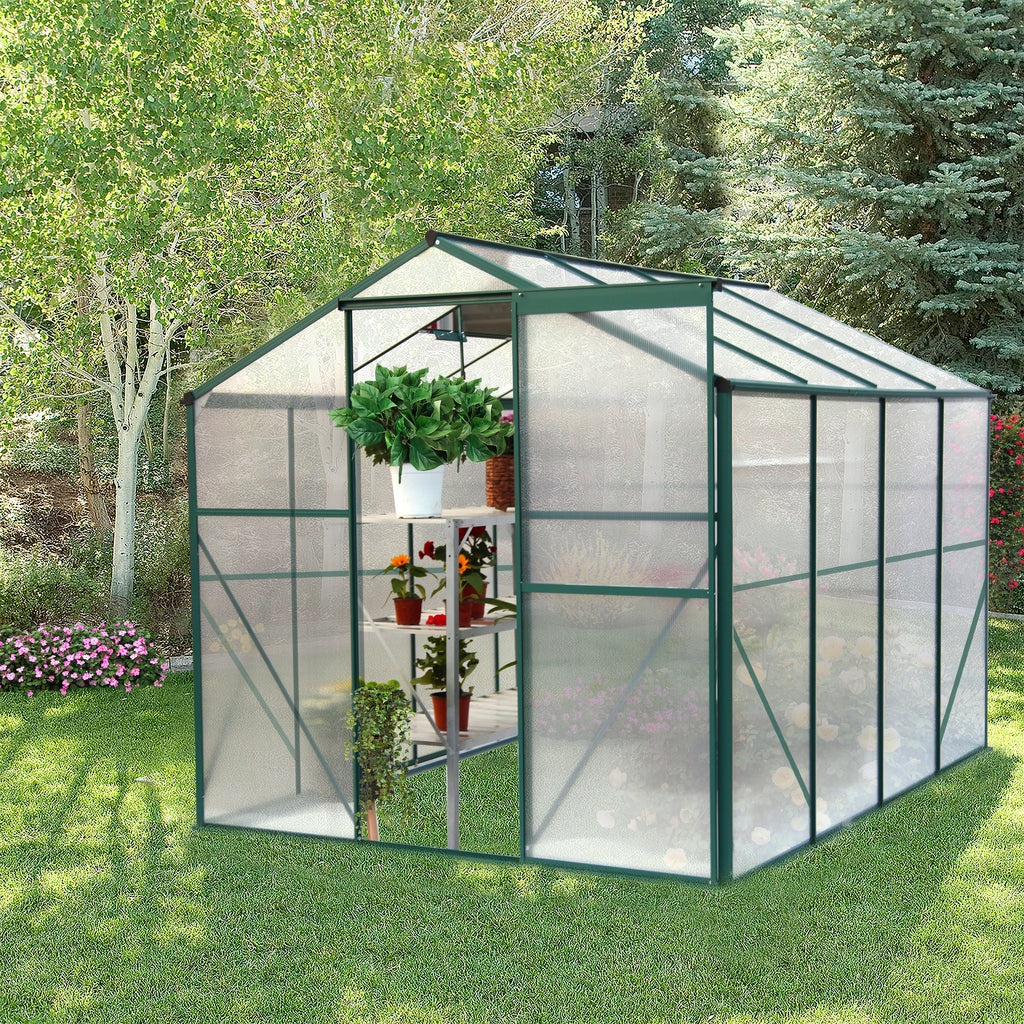 6'x 8' Heavy Duty Walk-in Plant Garden Greenhouse for Backyard/Outdoor