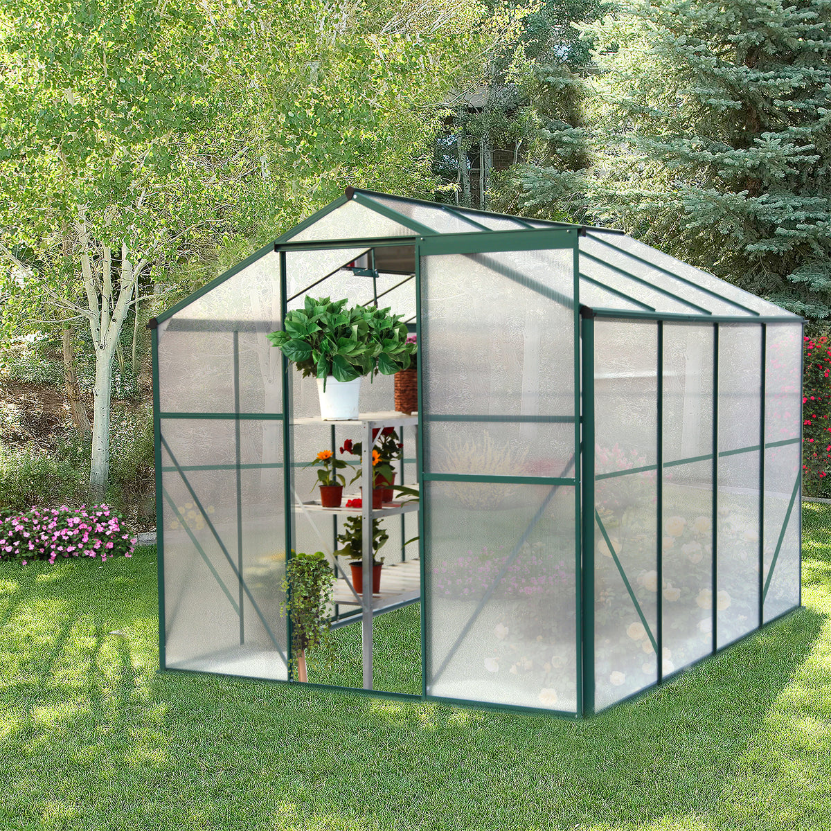 6'x 8' Heavy Duty Walk-in Plant Garden Greenhouse for Backyard/Outdoor